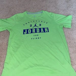 Neon green air Jordan medium t shirt